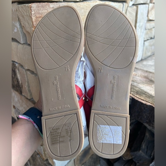 Montego Bay Club orange red Sandals with Minimalist Design Sz-7.5. E - Picture 9 of 9